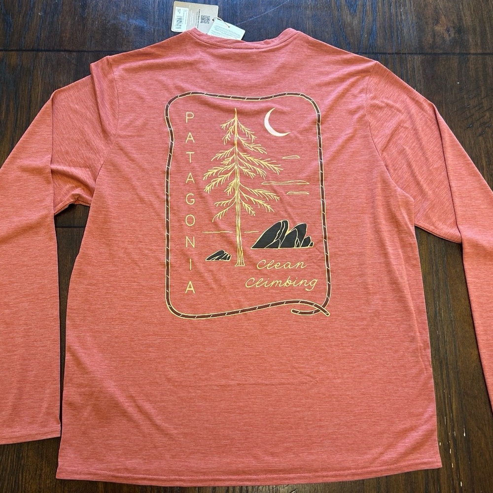 Patagonia Men's L/S Cap Cool Daily Graphic Shirt - Clean Climb Roots - Picture 2 of 3